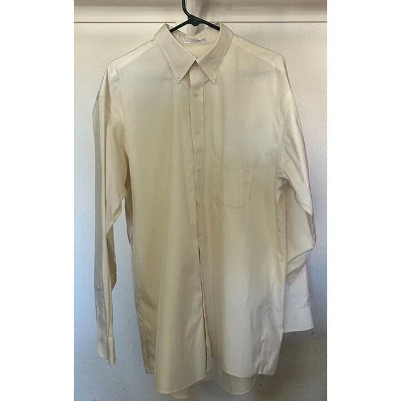 enro dress shirts non iron Enro ENRO Men's L Maroon LS Button Up Cotton Non-Iron Twill Shirt